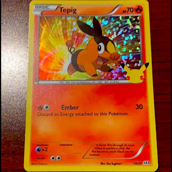 Pokemon | Toys | 25th Anniversary Tepig Holo | Poshmark